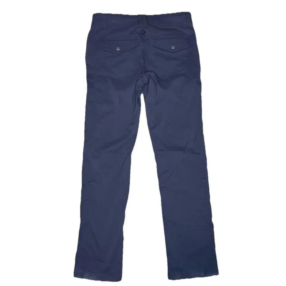 Prana Womens 4 Hallena Cargo Pants Storymy Night Roll Up Hiking Camping Nylon - Picture 7 of 8